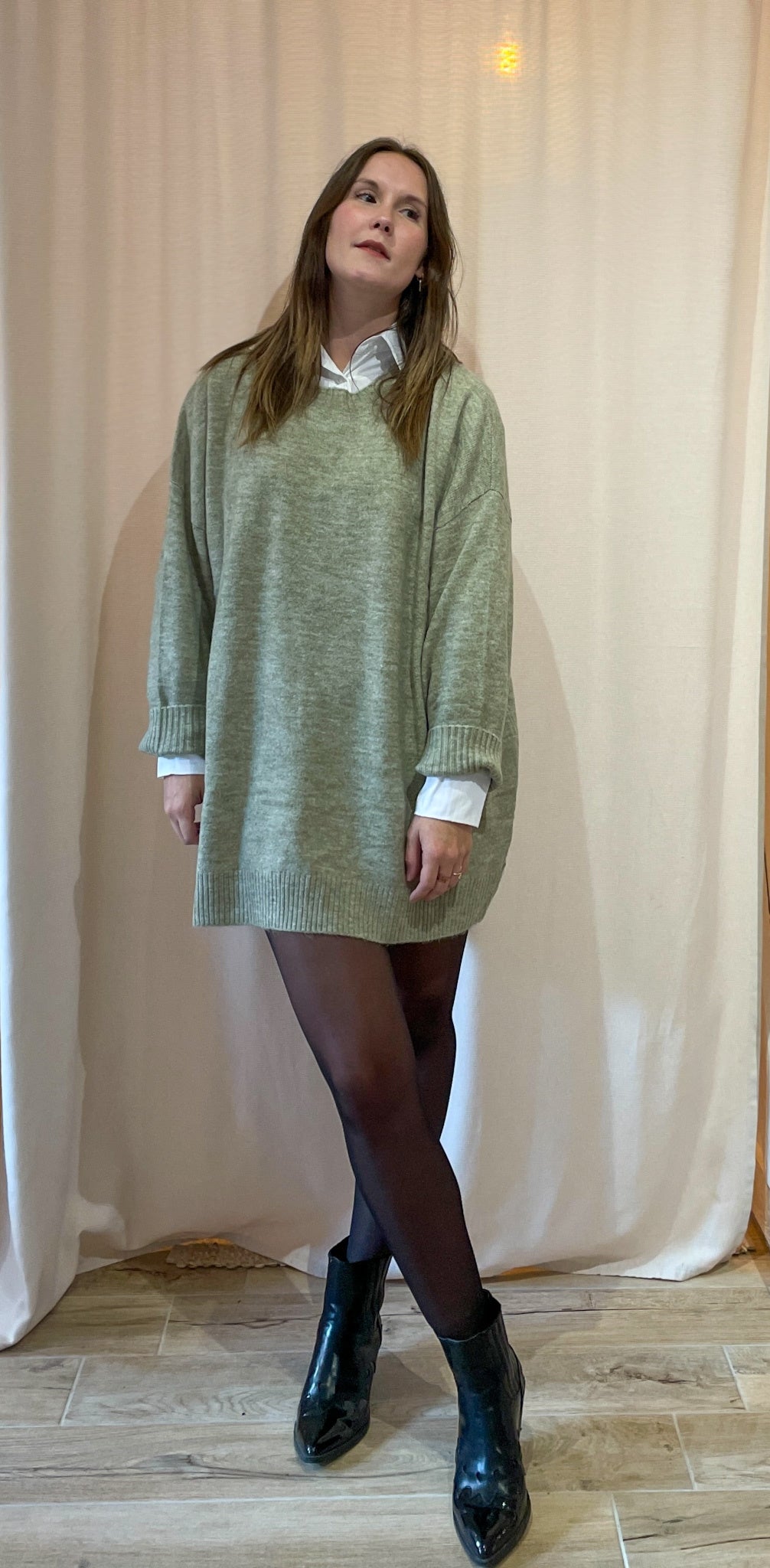 Olive Knitted Dress