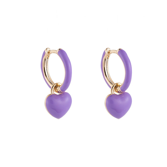 Purple Heart Earring - PER UNIT