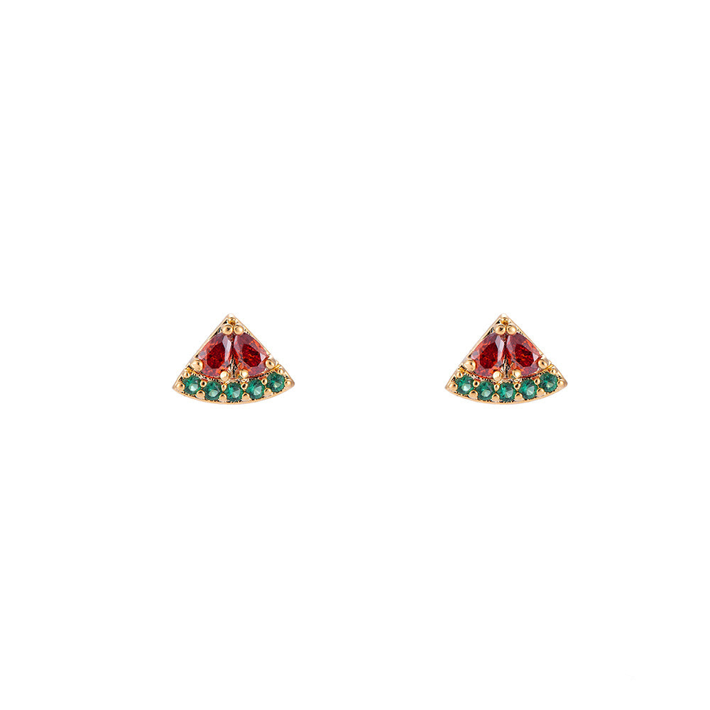Watermelon Plated Earring - PER UNIT